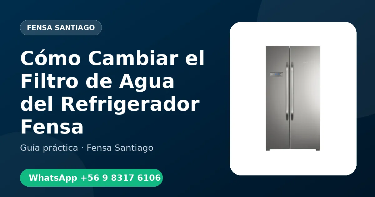 Cómo Cambiar el Filtro de Agua del Refrigerador Fensa