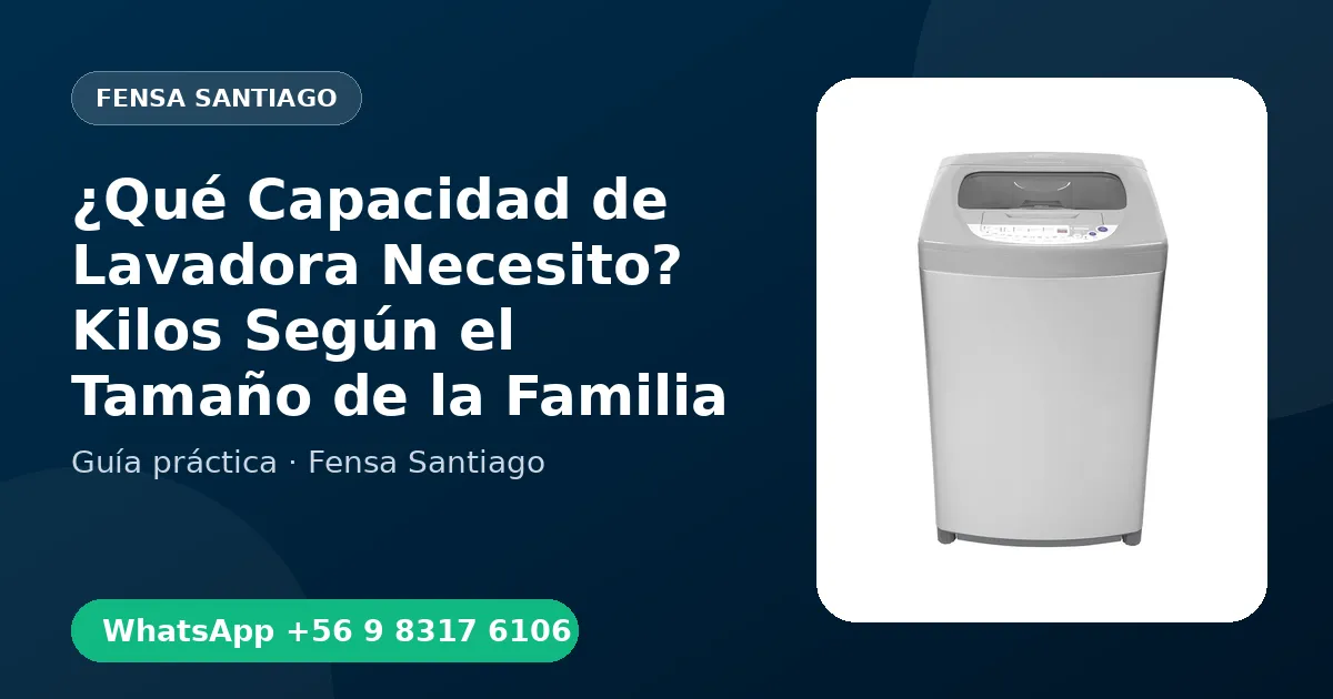 ¿Qué Capacidad de Lavadora Necesito? Kilos Según el Tamaño de la Familia