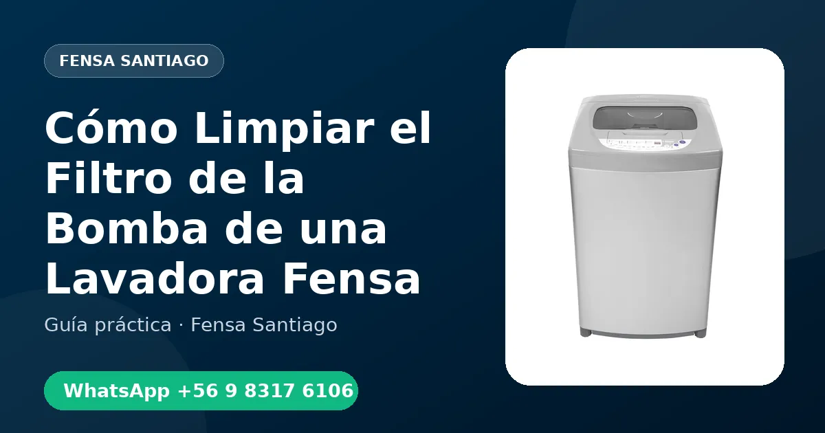 Cómo Limpiar el Filtro de la Bomba de una Lavadora Fensa