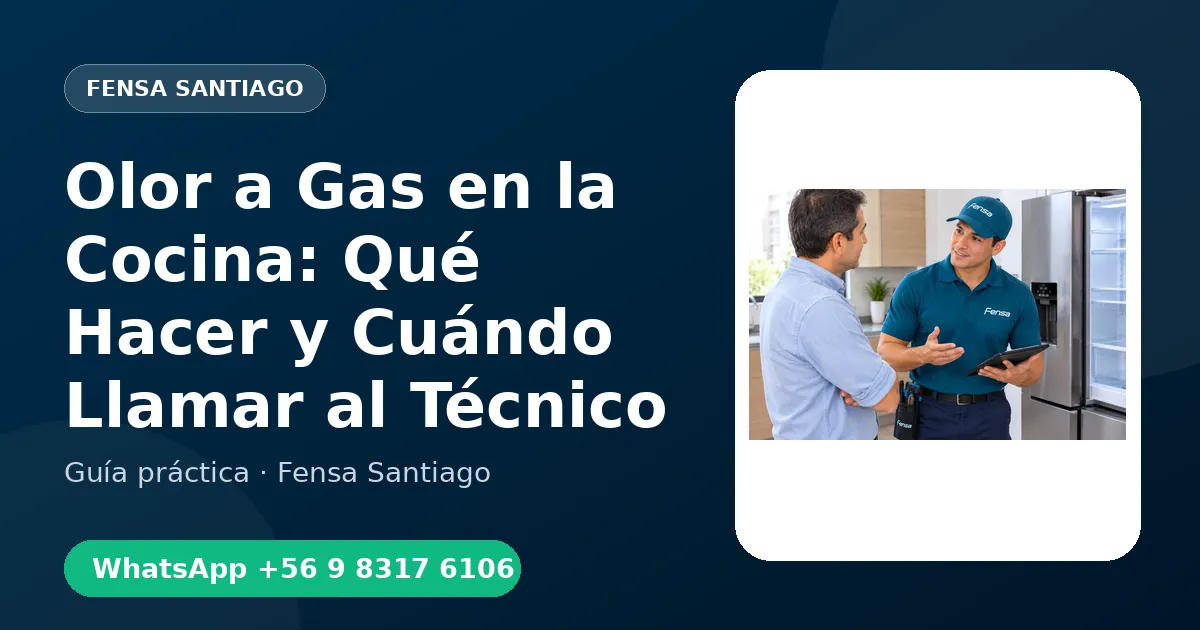Olor a Gas en la Cocina: Qué Hacer y Cuándo Llamar al Técnico