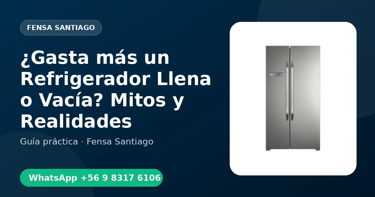 ¿Gasta más un Refrigerador Llena o Vacía? Mitos y Realidades