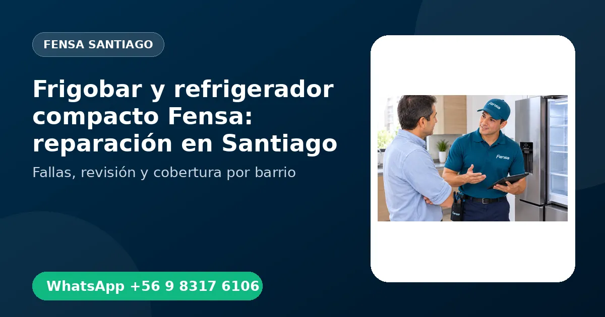 Frigobar y refrigerador compacto Fensa en la Av. Pedro Aguirre Cerda