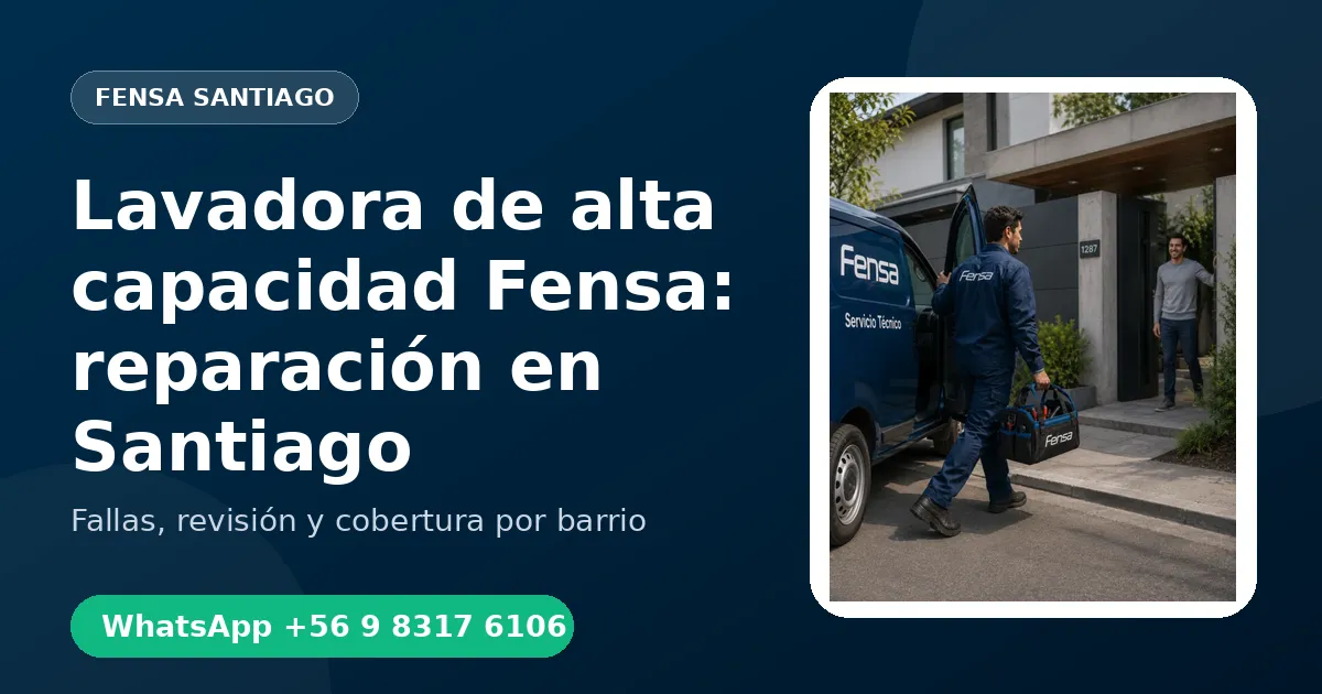 Lavadora de alta capacidad Fensa en La Florida