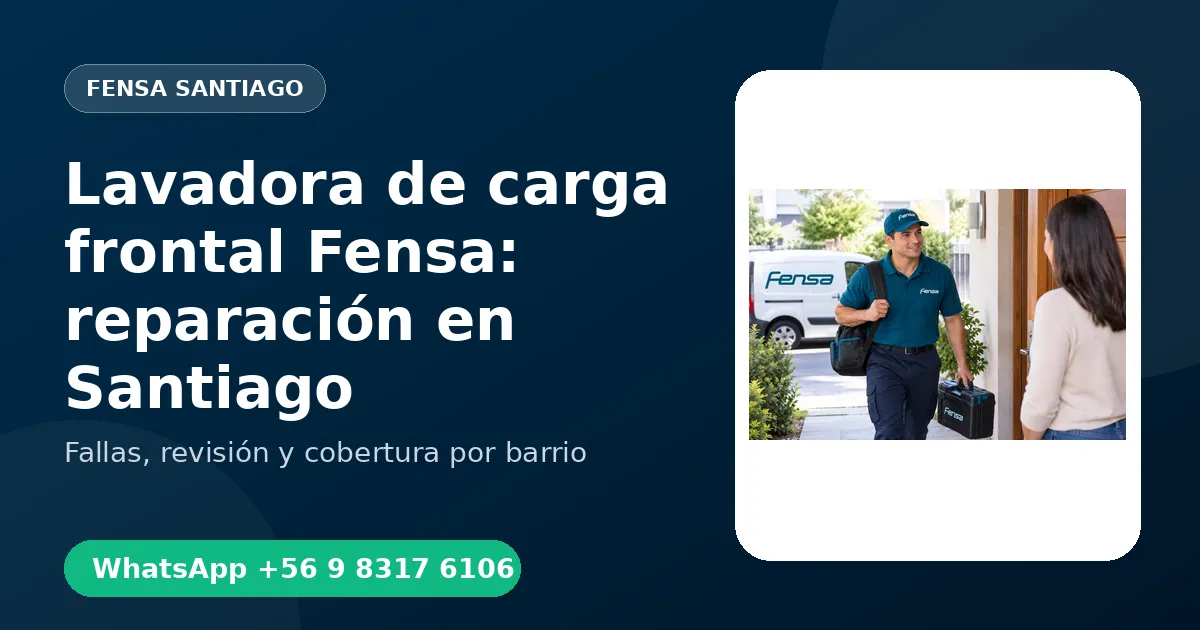 Lavadora de carga frontal Fensa en el Campus San Joaquín