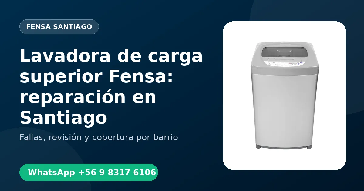 Lavadora de carga superior Fensa en el Campus San Joaquín