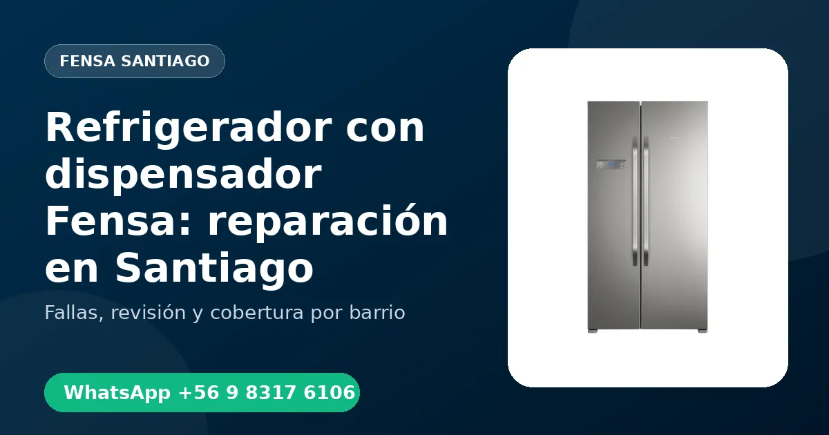 Refrigerador con dispensador Fensa en el Campus San Joaquín